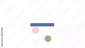 Animated cube and circle preloader. Shape morphing. Waiting process.