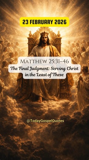 Today Gospel Quotes - 23 February 2026 #shorts #quotes #liturgicalcalendar #dailygospeltoday