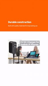 Power Adapter for Yealink Phone T54W, T46U, MP54, MP56, T57W, T46S, T48U, T53W Power Supply for Yealink IP Phones SIP-T29G, T48S,T58A, T58-CAM, MP56 for Teams, PS5V2000US 5V 2A Charger Replacement