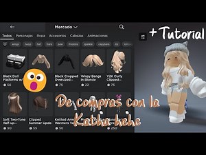 De compras conmigo + Tutorial de cómo poner 2 accesorios en la cara Roblox - Katha278