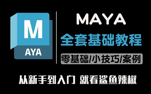 【Maya基础教程】Maya零基础必备基础教程，30集详解！从小白到入门，看这个视频就够了！！！