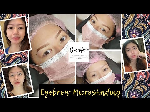 Eyebrow Microshading - before and after | healing process | result after 13 days