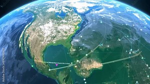 Tech Integration: Modern Network Across Earth's Surface