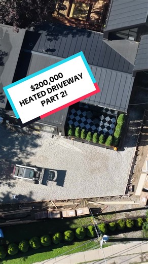 Replying to @Ryan Dubs My $200,000 heated, concrete driveway is coming to life! 💸🏁 @kpconstruction #heateddriveway #construction #landscaping #mansion #dreamhome