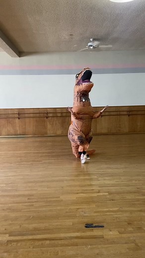 Dinosaur Ballet Challenge: Cupid Variation in Ballet Shoes