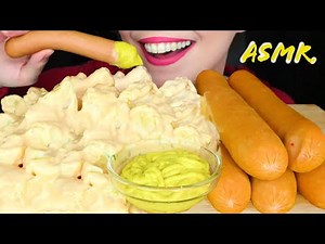 CRUNCHY SAUSAGES 🌭 & CREAMY POTATO SALAD | No Talking | ASMR Mukbang | Real Eating Sounds