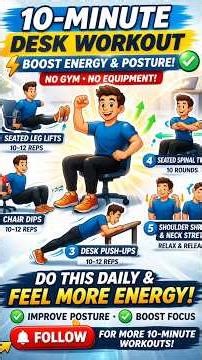 10-Minute Office Workout – No Gym Needed!” #shorts #workout #gym