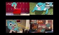 Mix of 4 videos from youtube : [Request] The Amazing World Of Gumball Sparta Venom Remix Quadparison