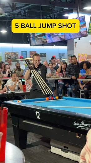 5 BALL POOL JUMP SHOT! #Billards #trickshot #comedy #67 #viral