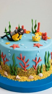 Scuba Coral Dream Cake🎂🪸🌊 #cake #cakedecorating #cakeideas | Angel Carrera