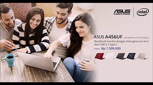914K views · 665 shares | ASUS A456 hadir dengan Intel Core i5 6200U generasi ke-6. Layar 14” HD (1366x768) dengan kartu grafis NVIDIA GeForce GT930M, HDD 500GB serta RAM 4GB dan port USB 3.1 Type C dengan kecepatan hingga 5Gbps, transfer data jadi jauh lebih cepat! Harga Rp7.699.000. | ASUS | Facebook