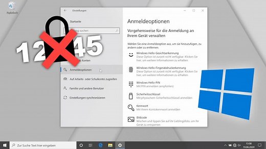Windows 10: PIN entfernen