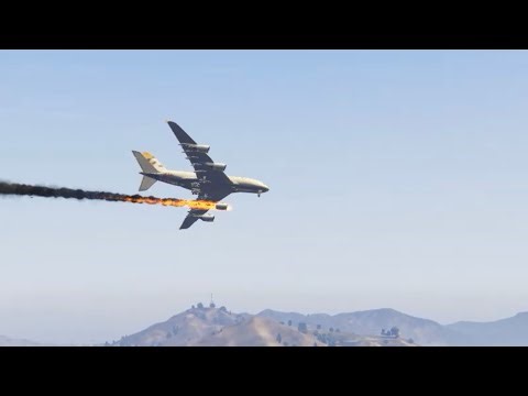 Airplane A320 Mid-Air With Airbus A350 | GTA 5 gameplay