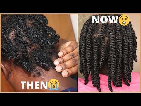 How I grew my natural hair with TWISTS❗❗ (REALISTIC✔️tips for growth) 1 Year growth after big chop