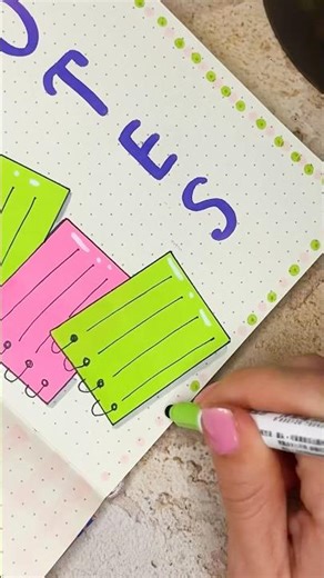 DIY STICKY NOTES DESIGN 📒 #art #journaling #diy #plannerlayout #aesthetic #stickynotes #pagedesign