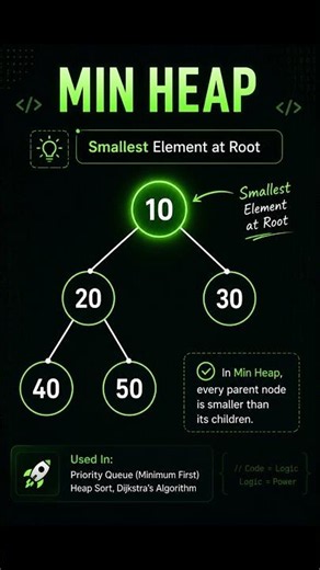 🔥 Min Heap vs Max Heap in 60 Seconds | DSA Explained