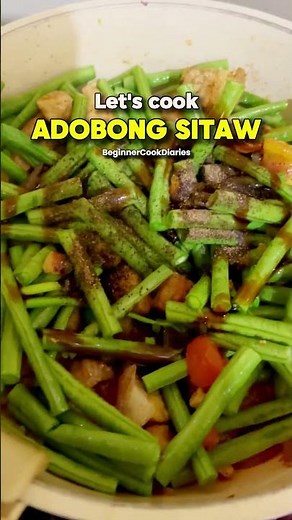 POST 4 : Let's cook ADOBONG SITAW | BeginnerCookDiaries 🌱🍚