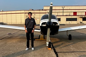 With the sun setting behind him, Central High School senior Carter Meints took off and landed at Springfield-Branson National Airport. ✈️ His solo flight was the first Fly SPS solo flight in the program's history, a meaningful milestone for the innovative SPS program. "Carter is the first student to complete a solo flight within the Fly SPS program," said Dr. Katie Kensinger, director of college and career readiness. "But he's just the first of many students whose careers will literally take off