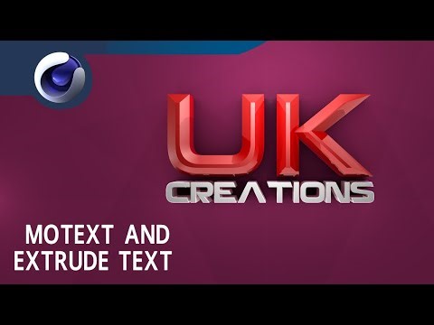 MoText And Extrude Text - Cinema 4D Tutorial