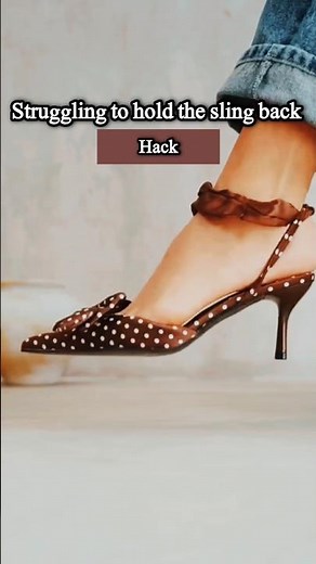Struggling to Hold the Sling Back? 👠✨#heels #fashion #ootd #trending