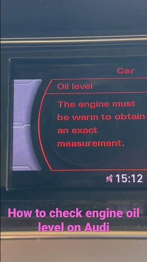 How to check engine oil level on Audi #youtubeshorts #vehicles #shorts #audi