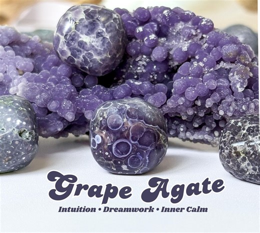Grape Agate Tumble From Indonesia : High Vibration Crystal - Etsy