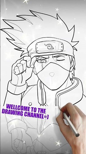 How to Draw Sensei Kakashi from Naruto