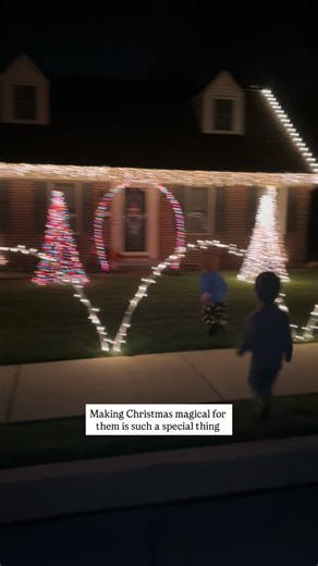 Amanda Lewis on Instagram: "The kid’s got a grand reveal of the lights after not seeing any of the progress all day, and it was so incredibly special."