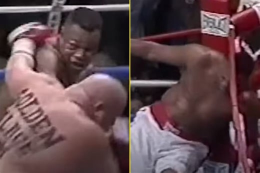 Butterbean got beaten up by 52-year-old heavyweight icon Larry Holmes but scored controversial knockdown