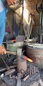 Forging a kukri knife from old knife #howto #blacksmith #handmade | Lucas