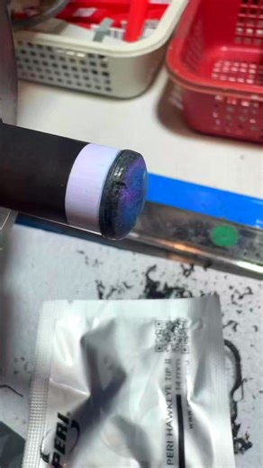 Peri hawk eye with blue pad | Mang Papol's Cue Tip Repair