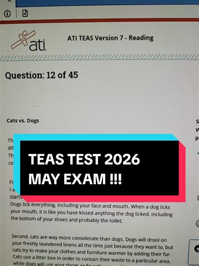 TEAS exam test for MAY 2026 new set with answer's. I made a 95% using this study guide for MAY 2026, it was the same thing word for word. I'm happy to share this study guide materials with you all. TEAS 2026 MAY. #teas #atiteas #ati #teasexam #nursetok