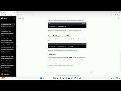 pip install getting requirements to build wheel