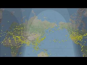 世界中の飛行機の様子を数日間タイムラプスしてみた | Flightradar24