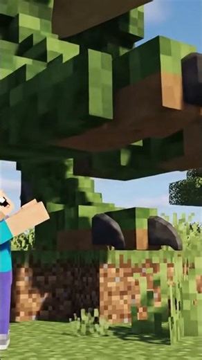 Minecraft RTX Baby Steve Tickles Giant Foot #minecraft #shorts #cartoon