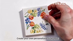 Custom Sticky Notes Bulk 5-1000 Pack – 3"x3" Custom Notepads Promotional Items with Your Text Logo 50 Sheets/Pad, Stationery Note for Office Business School Students (10)