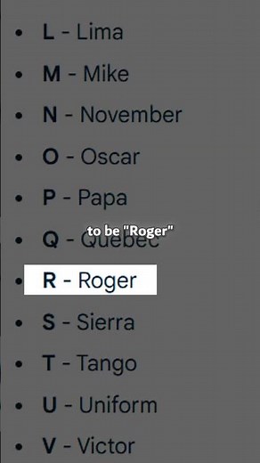 Why do pilots say roger?