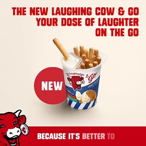 Woof. Need some TLC? Try the NEW Laughing Cow & Go, creamy cheese paired with crunchy breadsticks for a lol-on-the-go. | The Laughing Cow USA