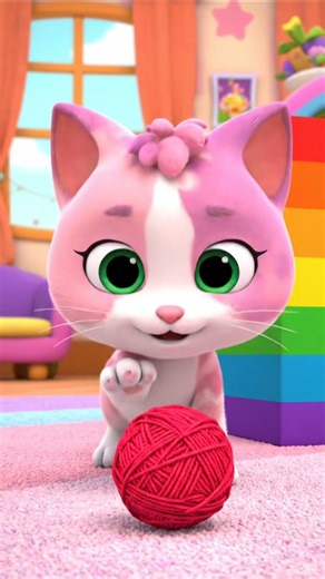 ✨ Mimi jumps from the magic box and chases the yarn 🐱🧶 #cat#cute#ai#mimi