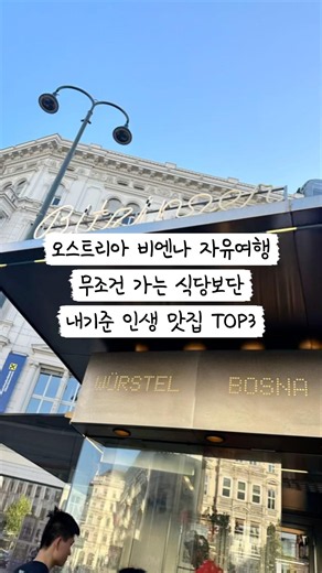 🇦🇹 오스트리아 비엔나 여행 코스 한국인들이 자주 가는 맛집 보단 인생추천 TOP3/핫도그/폭립/슈니첼