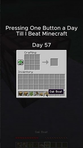 Day 57. Pressing One Button a Day Till I Beat Minecraft! #minecraft