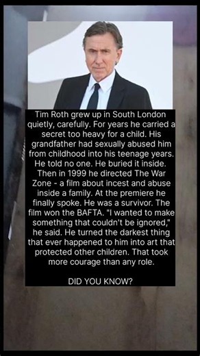 Tim Roth directed "The War Zone" (1999) to heal from his grandfather's sexual abuse.#ytshorts