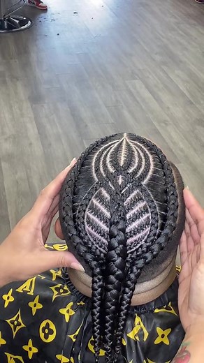 Man bun braids #braids #braidstutorial #stitchbraids #menbraids