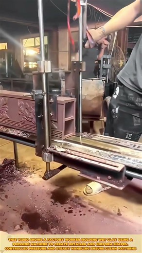 Cutting Textured Clay Blocks for Decorative Masonry #workprocess