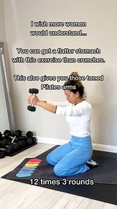 371K views · 2.2K reactions | Ladies, moms! Honestly, crunches aren’t it. Exhale ‍ as you open and you’ll feel your stomach flatten — plus your arms get that Pilates tone too…. It’s a tough one! Ps pop a cushion underneath your knees if you need too…  #pilatesarms #FlatBellyTips #CoreWorkout #DeepCore #NoMoreCrunches #DiastasisRectiFriendly | Kimmyfitness | Facebook