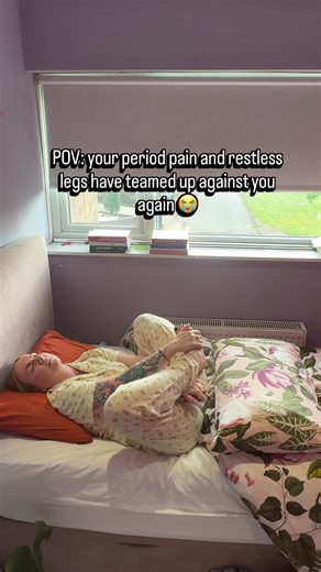 Why does period pain suddenly make restless legs 100x worse?! 😭 The constant repositioning. The aching legs. The cramping. The tossing and turning. The “maybe THIS position will work” every 12 seconds 🫠 Some nights it genuinely feels impossible to fully relax your body. Please tell me I’m not the only one doing gymnastics in bed trying to get comfortable ♥️ #fibromyalgia #nervoussystemregulation #chronicillness #periodpain #chronicpain