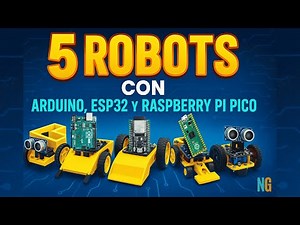 ¡Construye 5 Robots Increíbles con Arduino, ESP32 y Raspberry Pi Pico! 🚀Desde Cero