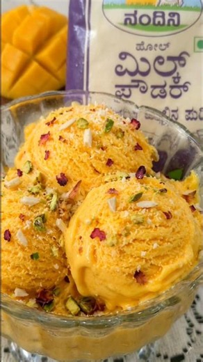 🥭 Mango ice cream # Nandini milk powder ice cream#shorts