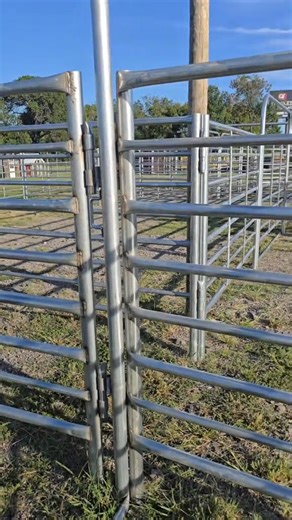 Needing an easier, safer way to work and load cattle? Look no futher than our best-selling, all 6-ft tall, 8-rail, galvanized working system "The Cowboy" | Eakin Farm and Panel