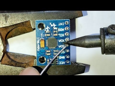 How to solder male header to MPU6050 module